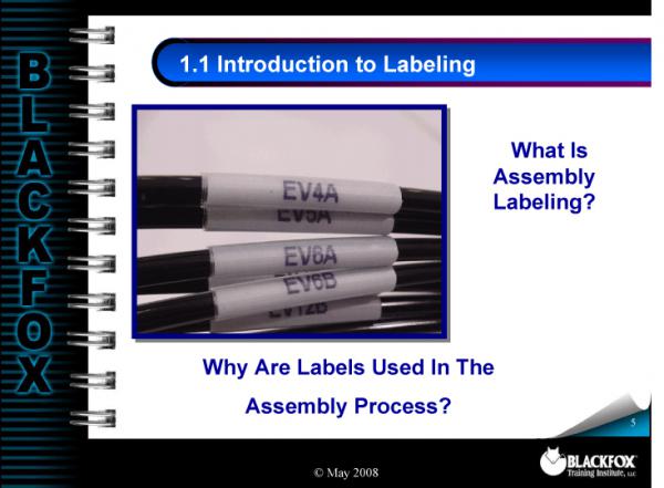 Cable Labeling Training Materials