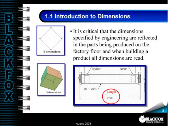 Dimensions & Tolerance for Cable Assembly Training Materials